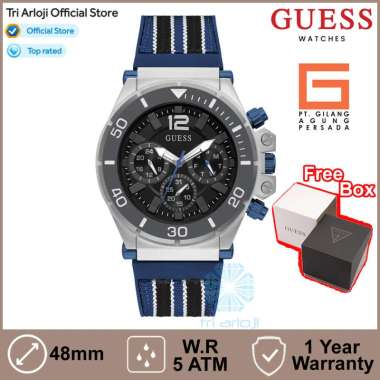GUESS Watches GUESS GW0415G2 Original PILOT Jam Tangan Pria Analog Blue Rubber