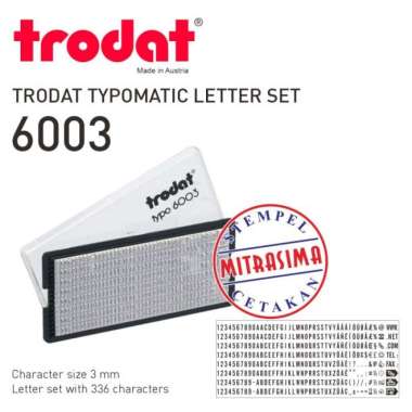 Trodat 6003 ( Typomatic Letter Set - Huruf, angka untuk stempel typo )