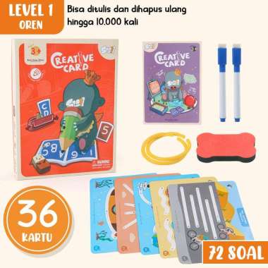Mainan Edukasi Anak Creative Writing Card Level 1 (Oren)
