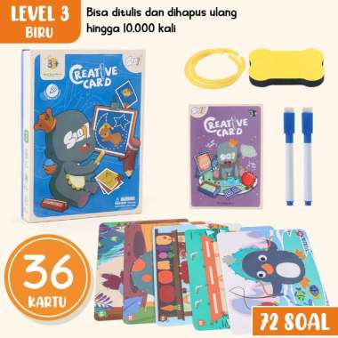 Mainan Edukasi Anak Creative Writing Card Level 3 (Biru)
