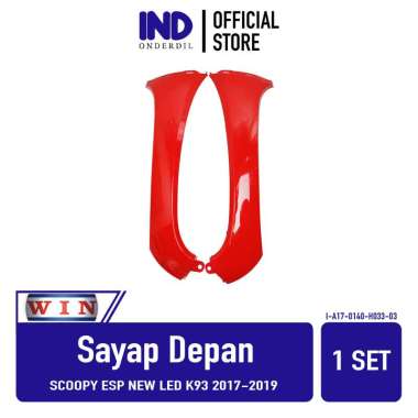 Cover Sayap Depan Merk Win Scoopy FI eSP 2017 2018 2019 Luar Samping Body Bodi Legshield Tutup Penut