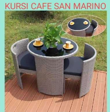 Kursi Cafe San Marino / Kursi Minimalis Rotan Sintetis - Helios