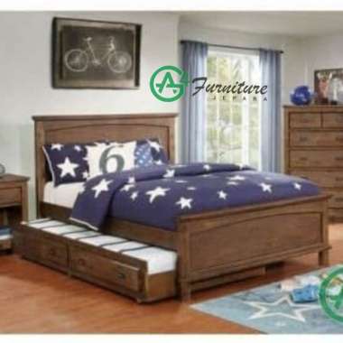 Tempat Tidur Susun Minimalis Ukuran 120 x 200 - Kayu Jati