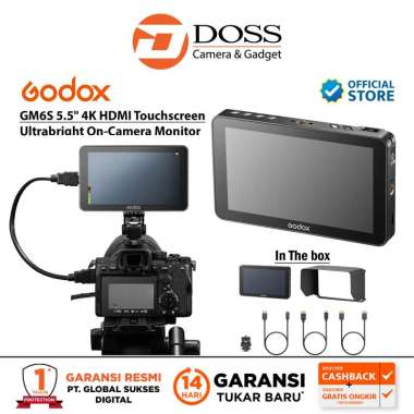 Godox Monitor GM6S 4K HDMI Touchscreen Camera Monitor Godox GM 6S