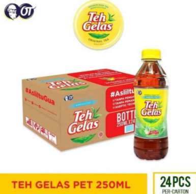 Teh Gelas Botol 250 ml 1 Dus Isi 12 pcs