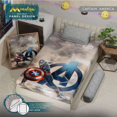 Sprei Monalisa Panel Design 90X200 Banyak Motif Captain America