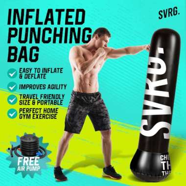 SVRG. Inflated Punching Bag - Tiang Samsak Tinju - Boxing - MMA
