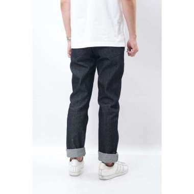 Straightface Menswear Loose Denim in Blue Black Selvedge Accent - Celana Jeans Hitam 12oz Slim Straight 30