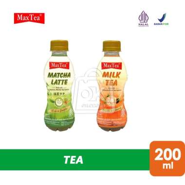 Teh Maxtea Matcha Latte / Milk Tea (Botol 200ml) MatchaLate/ijo