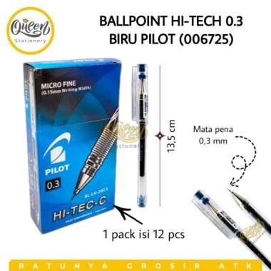 1 PCS BOLPEN HI TECH PILOT PULPEN BALLPOINT GEL HI TECH BIRU 006725