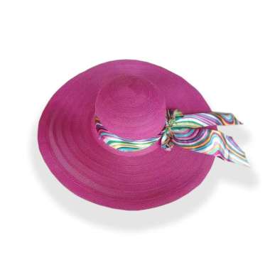 promo - Topi pantai nylon diana dengan pita liris fanta