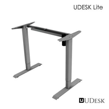 Standing Desk Sit Stand Adjustable Electric Automatic Frame UDESK Lite Abu-abu