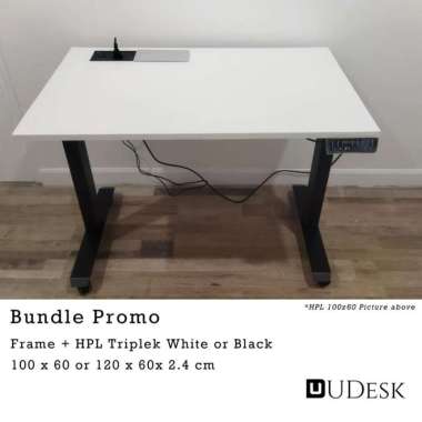 Standing Desk Sit Stand Adjustable Electric Automatic Frame UDESK Lite Frame+HPL120
