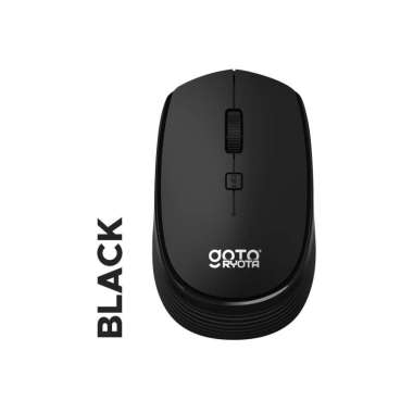 Goto Ryota Mouse Wireless Laptop Macbook Tanpa Kabel USB Portable BLACK