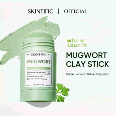 SKINTIFIC Mugwort Acne Clay Stick 40g Skintific Mugwort Clay Mask Stick