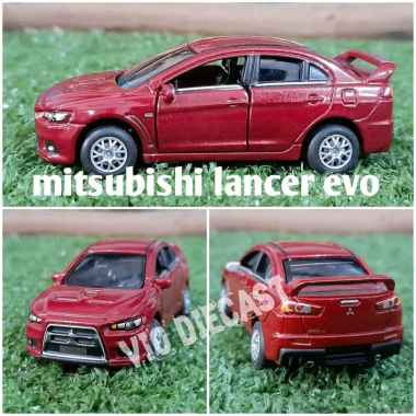 Diecast Miniatur Mitsubishi Lancer Evolution skala 1:64