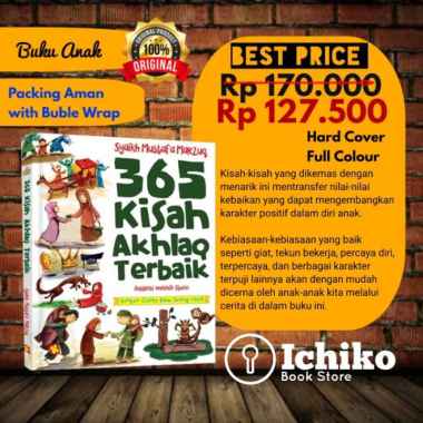 365 Kisah Akhlak Terbaik- Hardcover- Buku Anak