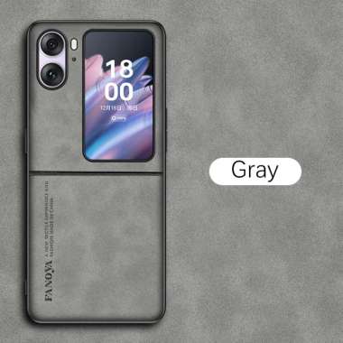 Casing OPPO FIND N2 Case OPPO FIND N2 Softcase Leather Premium FIND N2 FLIP ABU-ABU