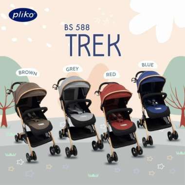 Stroller Pliko Trek 588 Kereta Bayi Merah