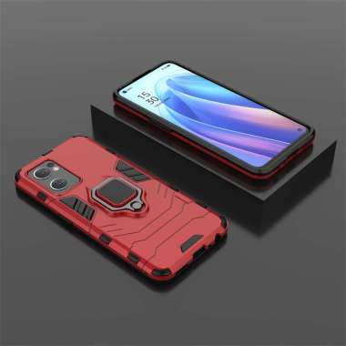 Casing Oppo Reno 7 5G Case Oppo Reno 7 5G Softcase Ring Armor Reno 7 5G Merah