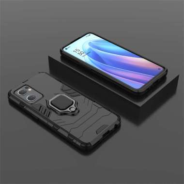 Casing Oppo Reno 7 5G Case Oppo Reno 7 5G Softcase Ring Armor Reno 7 5G Hitam