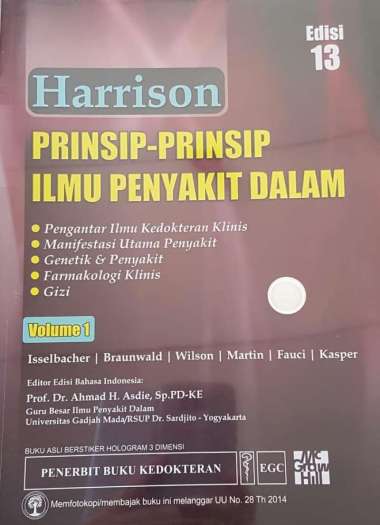 Original Harrison Prinsip Prinsip Ilmu Penyakit Dalam Vol. 1 Edisi 13
