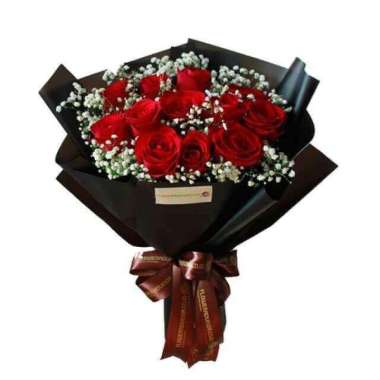 Buket Mawar Merah 12 Tangkai - Classic Red - FlowerAdvisor