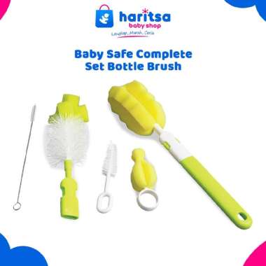 Baby Safe Complete Set Bottle Brush Pembersih Sikat Botol Dot Bayi