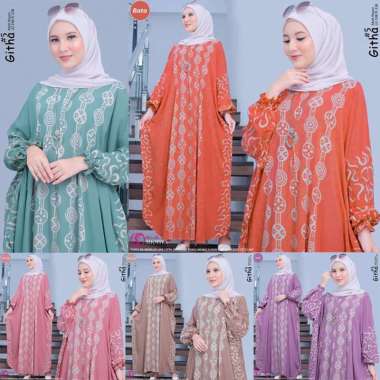 AFAREEN - KAFTAN RAYON GAMIS KAFTAN KATUN RAYON KEKINIAN PINK