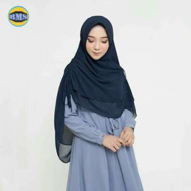 KHIMAR KERUT ZANITA / BERGO INSTAN / JILBAB SYARI NAVY