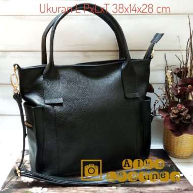 Bossindo tas asli kulit, tas wanita ukuran besar, tas garut, tas selempang