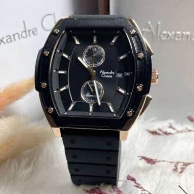 JAM TANGAN PRIA ALEXANDRE CHRISTIE ORIGINAL AC 6628 MC BLACK ROSEGOLD