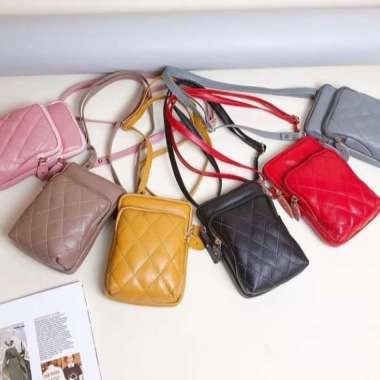 BOSSINDO tas wanita hp asli kulit sapi tas kulit asli