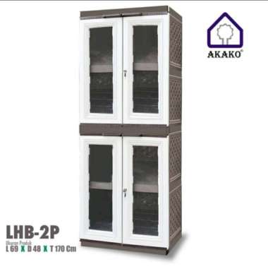 Lemari Pakaian 2 Pintu Akako (LP2P LHB) Putih