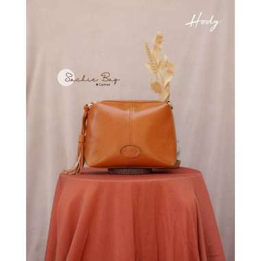 Hody Sachie Bag Sling Bag Quality Premium Tas Selempang Wanita Waterproof Tas Kulit Hody Camel
