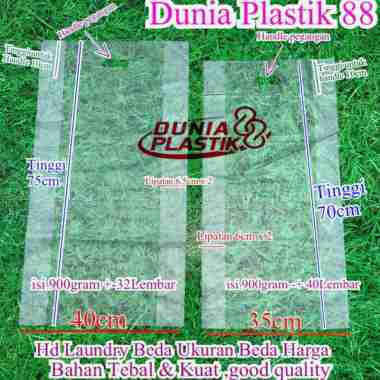HD LAUNDRY bag kantong plastik handle tenteng packing cuci cucian baju bersih HD LAUNDRY 35x70cm