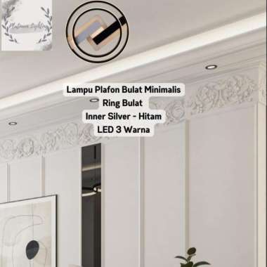 Lampu Plafon Ceiling LED Hias Minimalis Bulat dan Persegi Panjang Bulat
