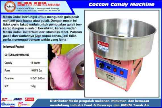 GAS COTTON CANDY WITH BATTERY (MESIN PEMBUAT GULALI DENGAN GAS BATERY) Multicolor