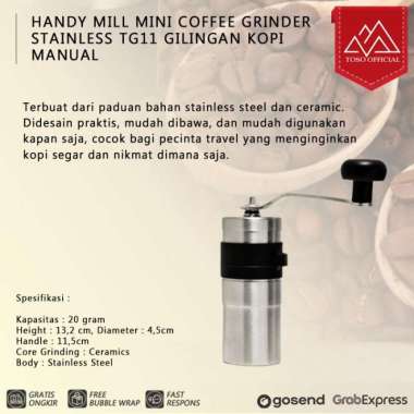 Handy Mill Mini Coffee Grinder Stainless TG11 Gilingan Kopi Manual
