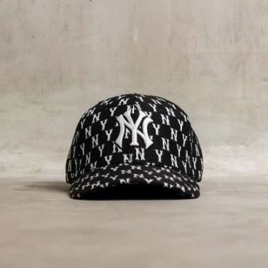 Topi MLB NY MONOGRAM WHITE BLACK 2 CAP 100% ORIGINAL