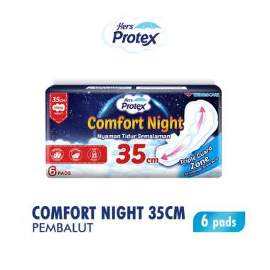 Hers Protex Daily Comfort Night Pembalut Wanita [6 pads]