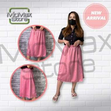 Rok Midi Wanita Korea Haris Go Style Skirt Rok Wanita Selutut Size L