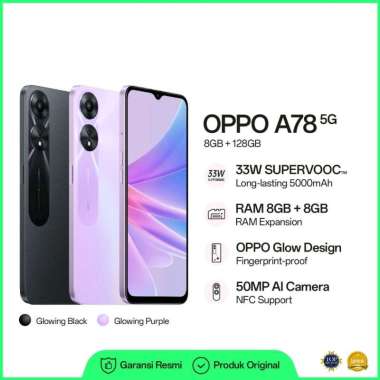 OPPO A78 5G RAM 8/128GB NEW ( BATAM ) ungu