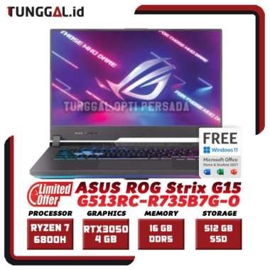 ASUS ROG Strix G15 G513RC RTX 3050 RYZEN 7 15,6" 144Hz 16GB W11+OHS