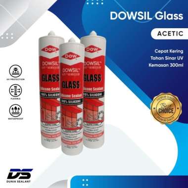Lem Silicone Sealant Dowsil Glass Jenis Acetic Asam White