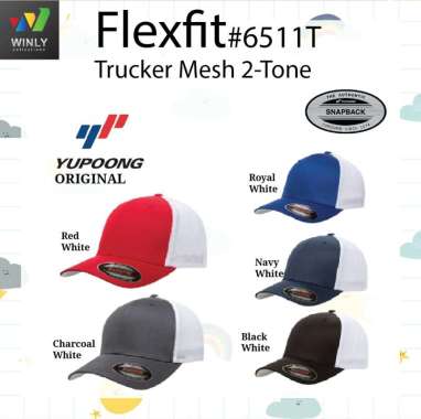 Topi Flexfit 6511T Flexfit Trucker Mesh 2-Tone Yupoong ORI