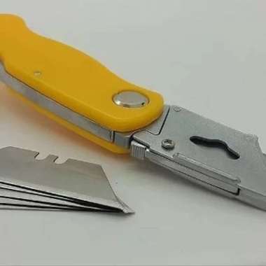 folding cutter knife foldable knife piso lipat kualitas bagus Multicolor