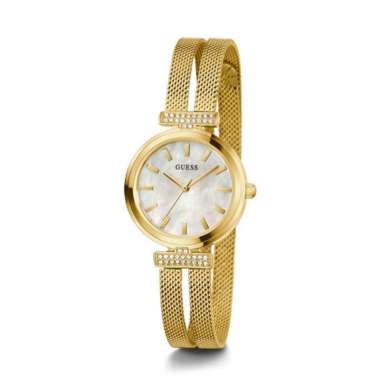 GUESS Watches GW0471L2 Original ARRAY - Jam Tangan Wanita - Analog Gold Mesh