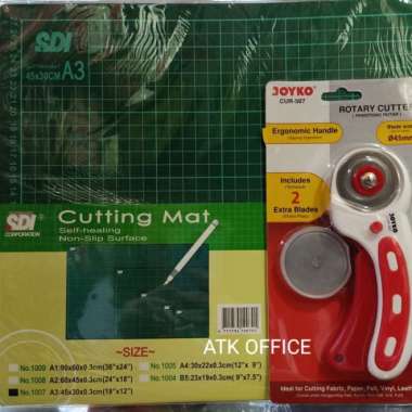 cutting mat a3 sdi + rotary cutter joyko cur -507 (paket) Multicolor