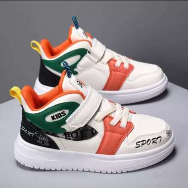 SEPATU SNEAKER ANAK LAKI LAKI PEREMPUAN KIDS SPORT SQUIDWARD 30 Hijau Orange